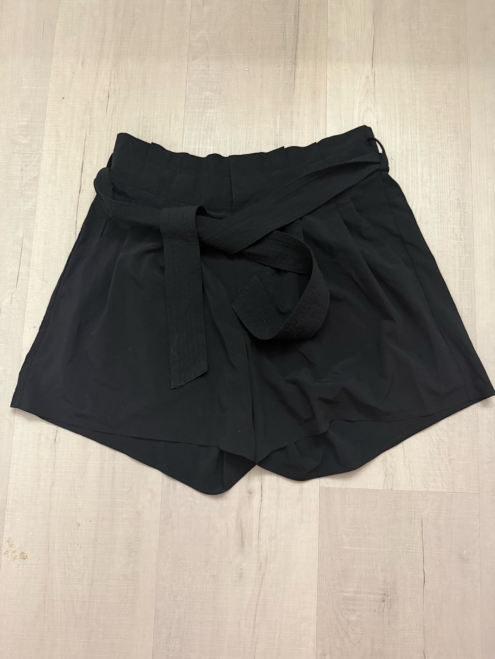 Athleta Black High-Rise Tie-Waist Shorts